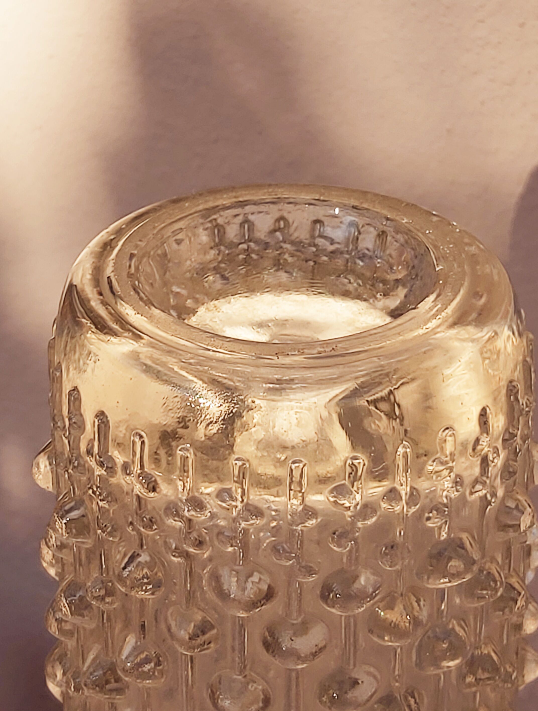 Brutalist crystal vase 1970