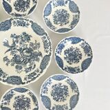 Service Ridgway Staffordshire 8 cups and hollow dishes model Windsor vintage English porcelain