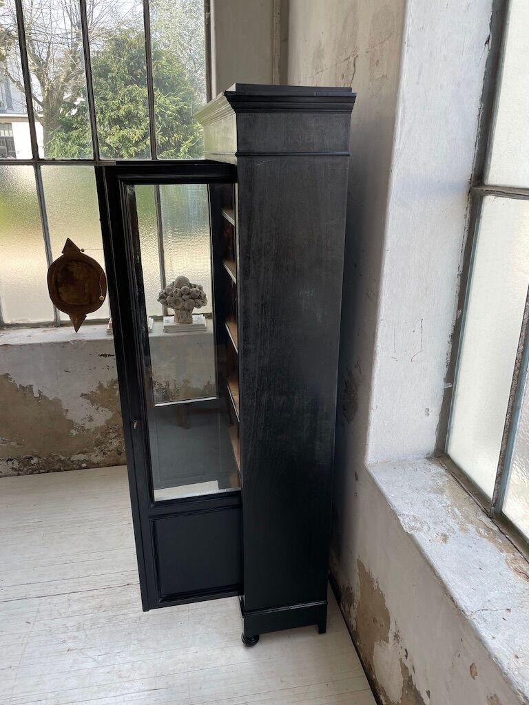 Napoleon 3 walnut window glass cabinet