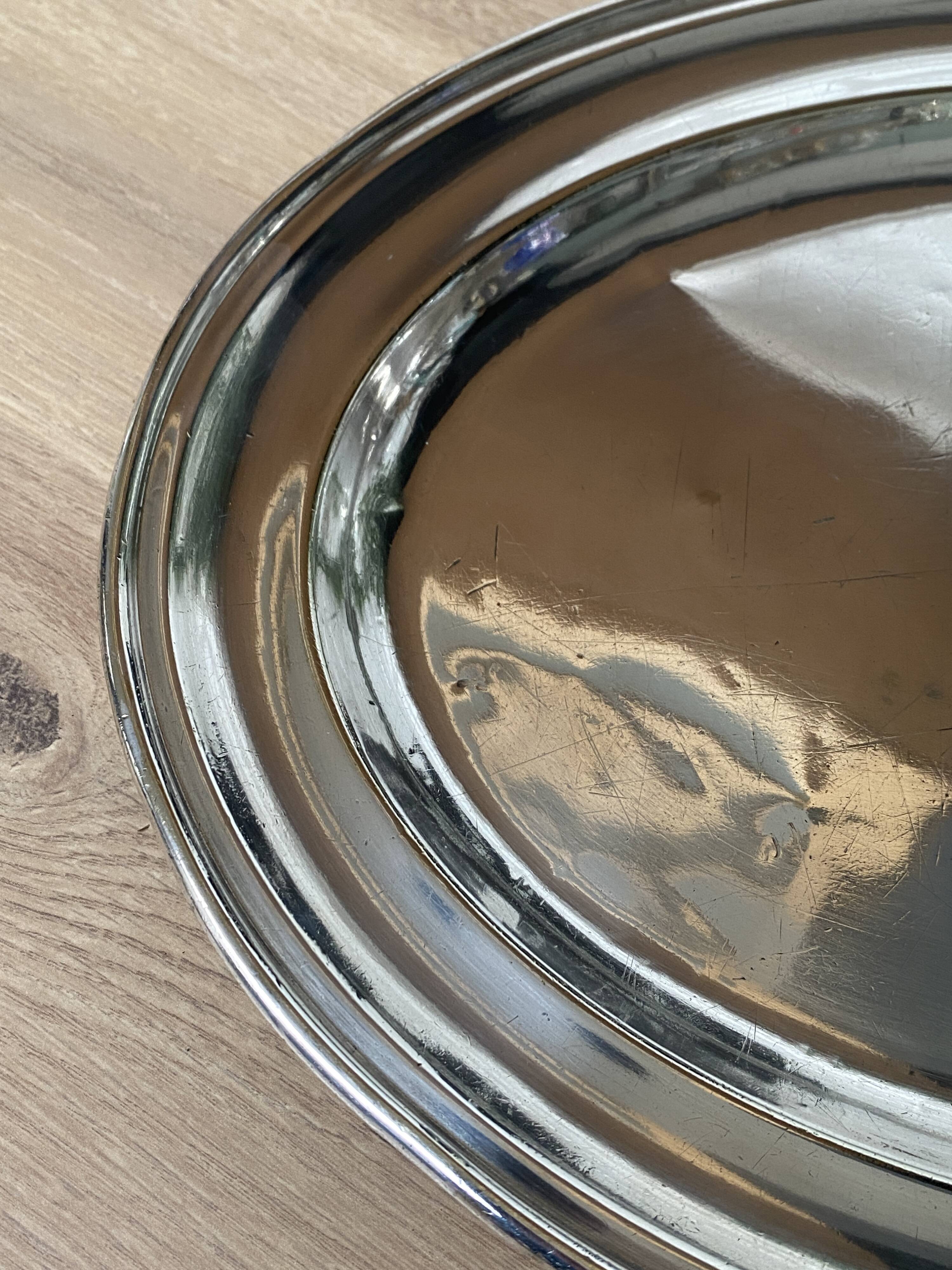 Silver-plated serving dish from the Hôtel des Anglais in Le Touquet