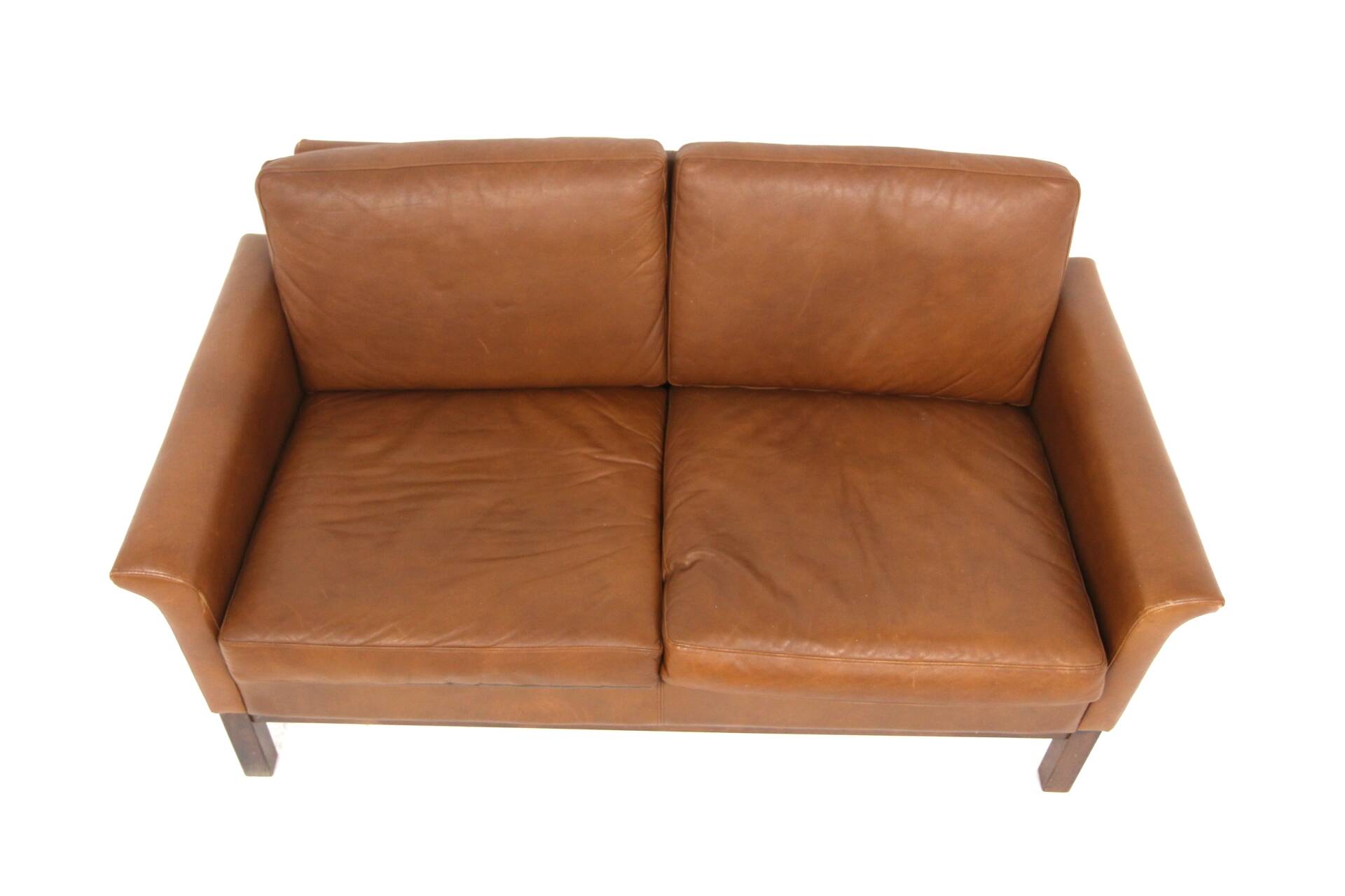 Canapé scandinave en cuir  2 places, Suède, 1960