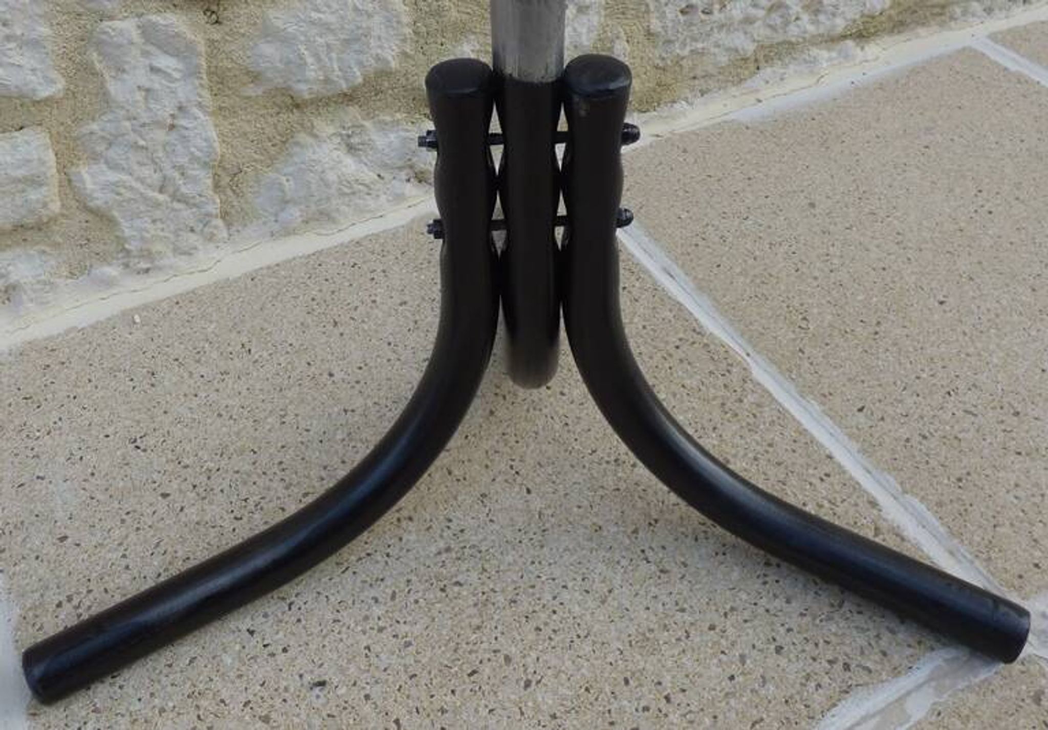 Vintage metal coat rack with 6 hooks