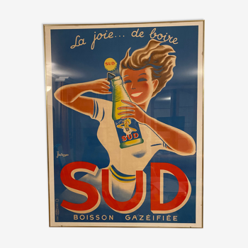 Advertising poster "SUD" by Bellanger 1956