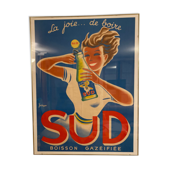 Affiche publicitaire "SUD" de Bellanger  1956