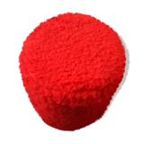 Pouf storage chest moumoute red vintage 1972 faux fur