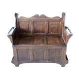 Antique Oak Bench With Storage