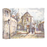 Watercolor of "delarue" church of saint pierre de montmartre in paris
