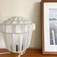 Art deco skyscraper glass globe table lamp and brass foot vintage decoration LAMP-7244