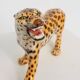 Hand‑Painted Ceramic Leopard Sculpture by Giovanni Rozan, Italy ca. 1950