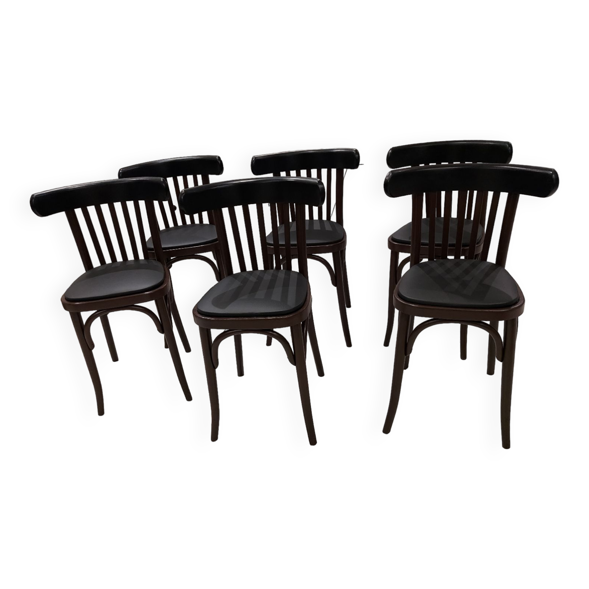 Set of 6 bistro chairs from the 1970s