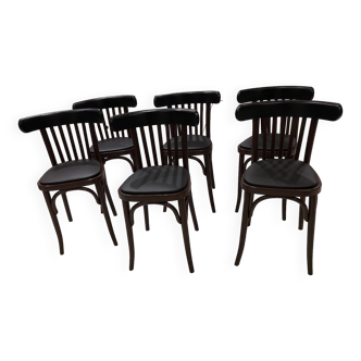 Set of 6 bistro chairs from the 1970s