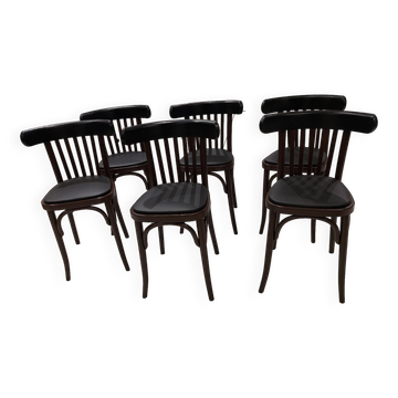 Set of 6 bistro chairs from the 1970s