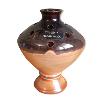 Pique flowers vase soliflore ceramic art decoration vintage hand decoration