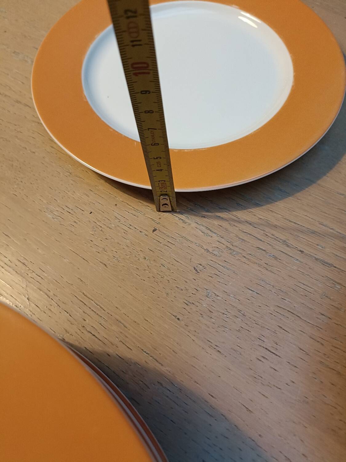 Orange Limoges porcelain plates
