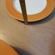 Orange Limoges porcelain plates