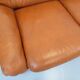 Vintage cognac camel leather canapé from the 1970s.