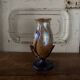 Iridescent glass paste vase signed JP Mateus 1995