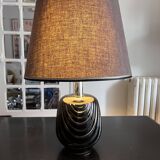 Black and gold ceramic lamp