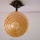 Art Deco iridescent glass and cast iron birds wall lamp 1940s