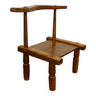 Chaise ancienne traditionnelle Baoulé