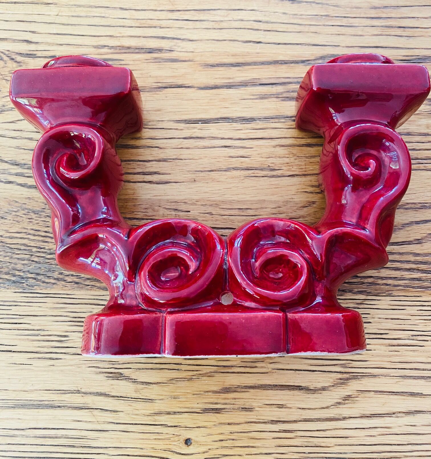 Art Deco ceramic double candle holder