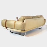 Canapé de salon moderne du milieu du siècle en cuir, années 1960