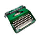 Machine à écrire Remington Concord vert anglais révisée ruban neuf