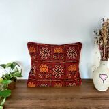 Red Moroccan ethnic cushion