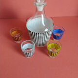 Carafe and aperitif glasses