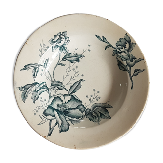 Plate ceramic décor of flowers
