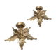 Two candlesticks in holly leaves