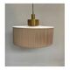 Suspension design vintage, abat-jour plissé, 1960