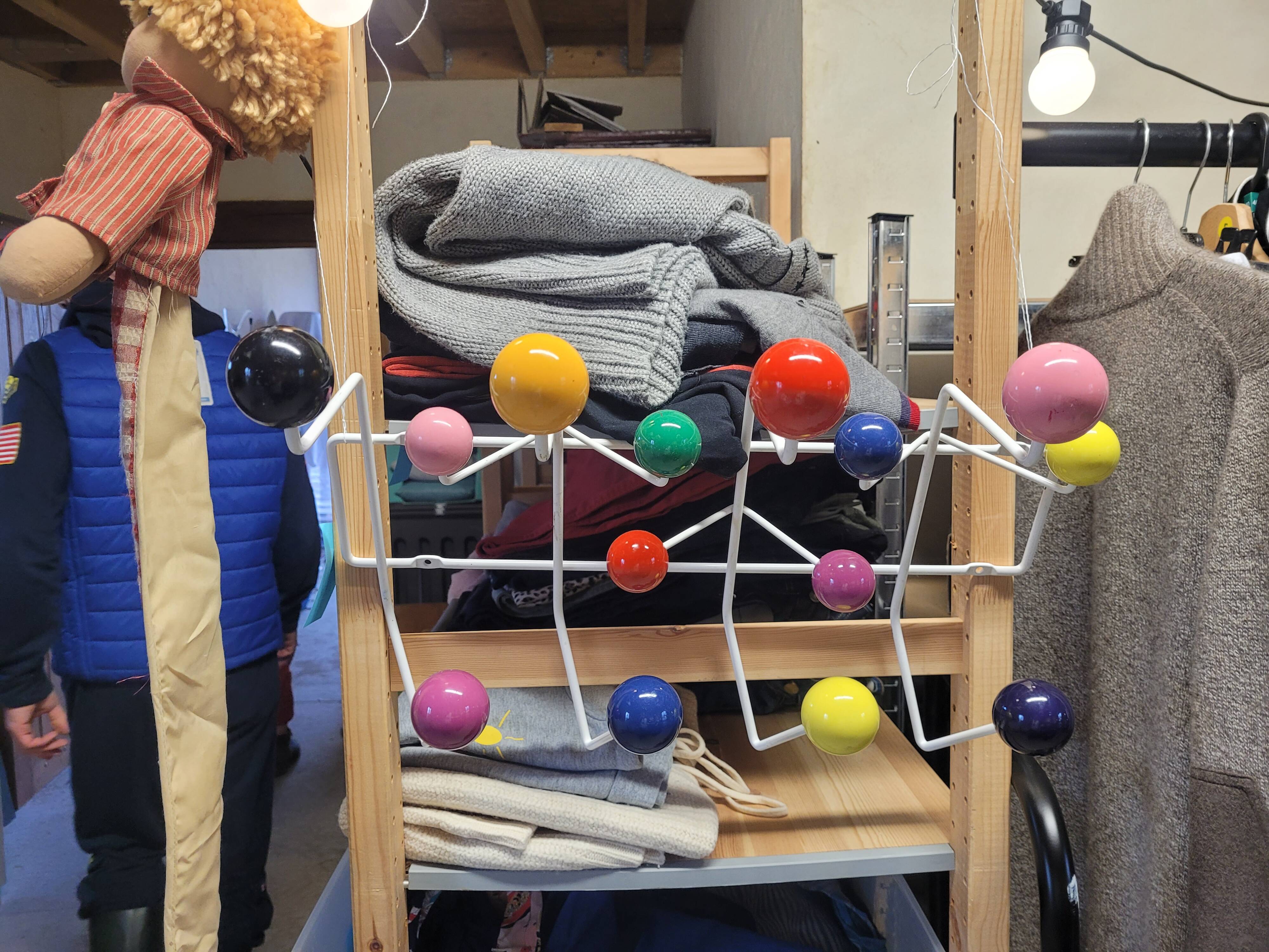 Multicoloured wall coat rack Hang it all Eames