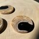 Set of 3 fossilized wooden coasters (clear)