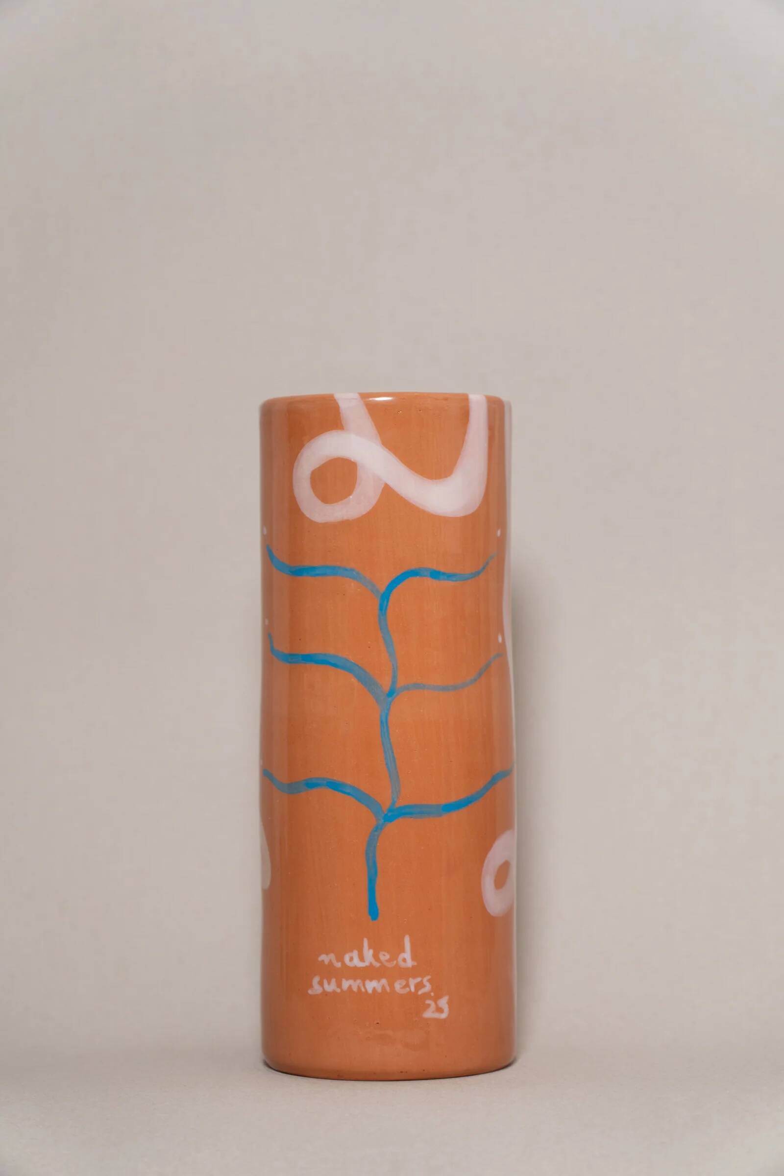 Sea shells - terracotta ceramic vase