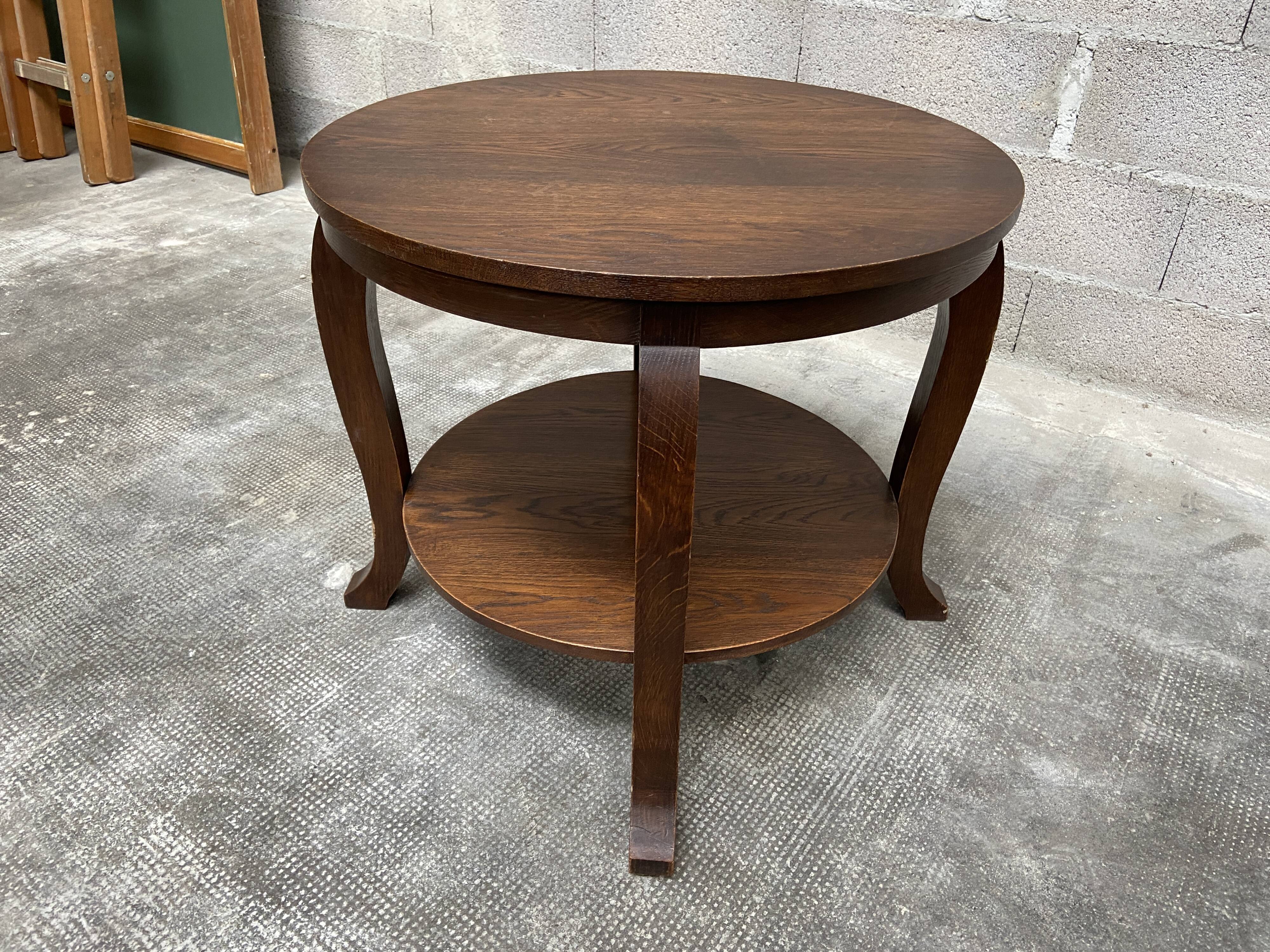 Pedestal table coffee table Art Deco 1950