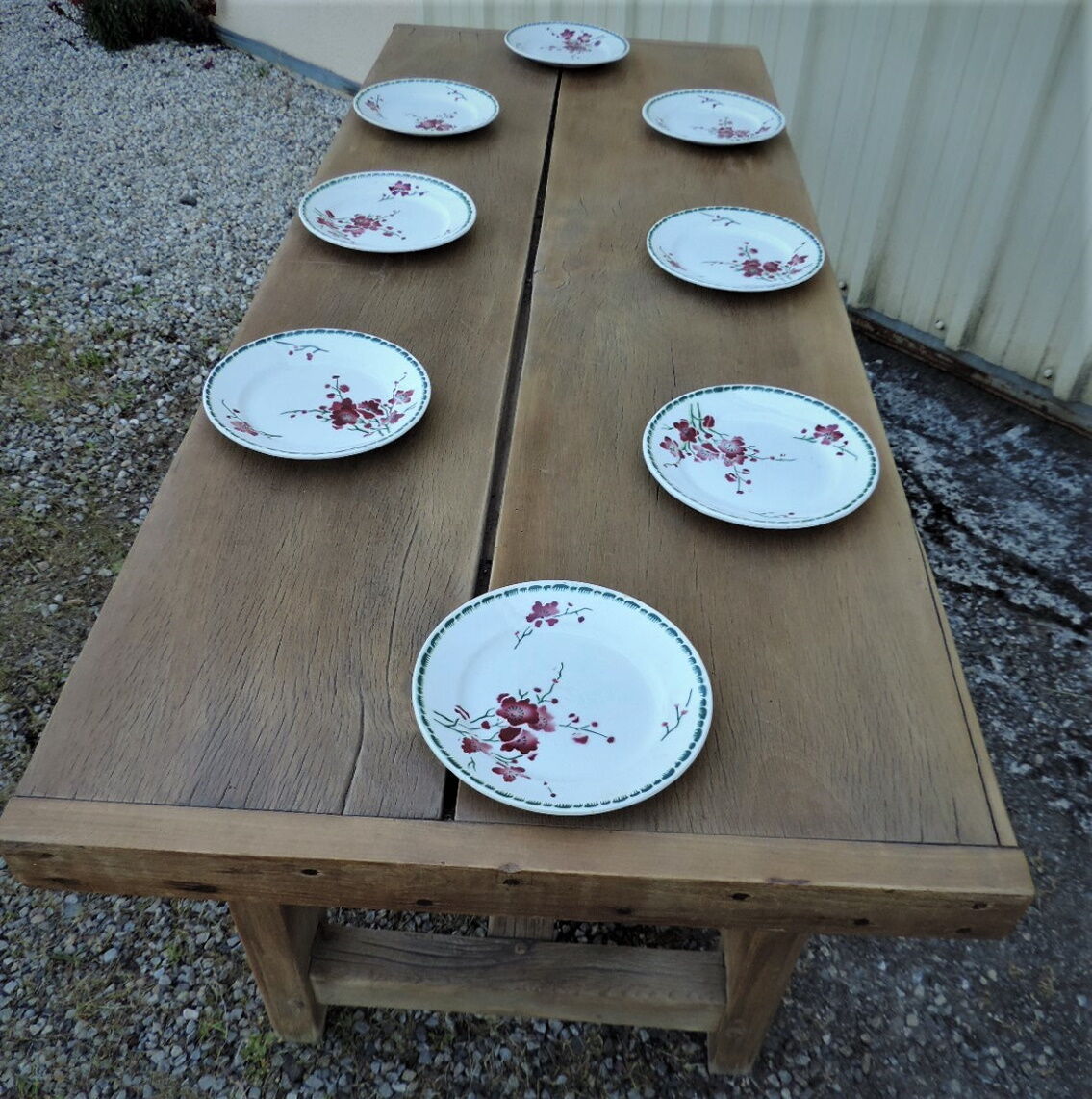 19th century beech farm table