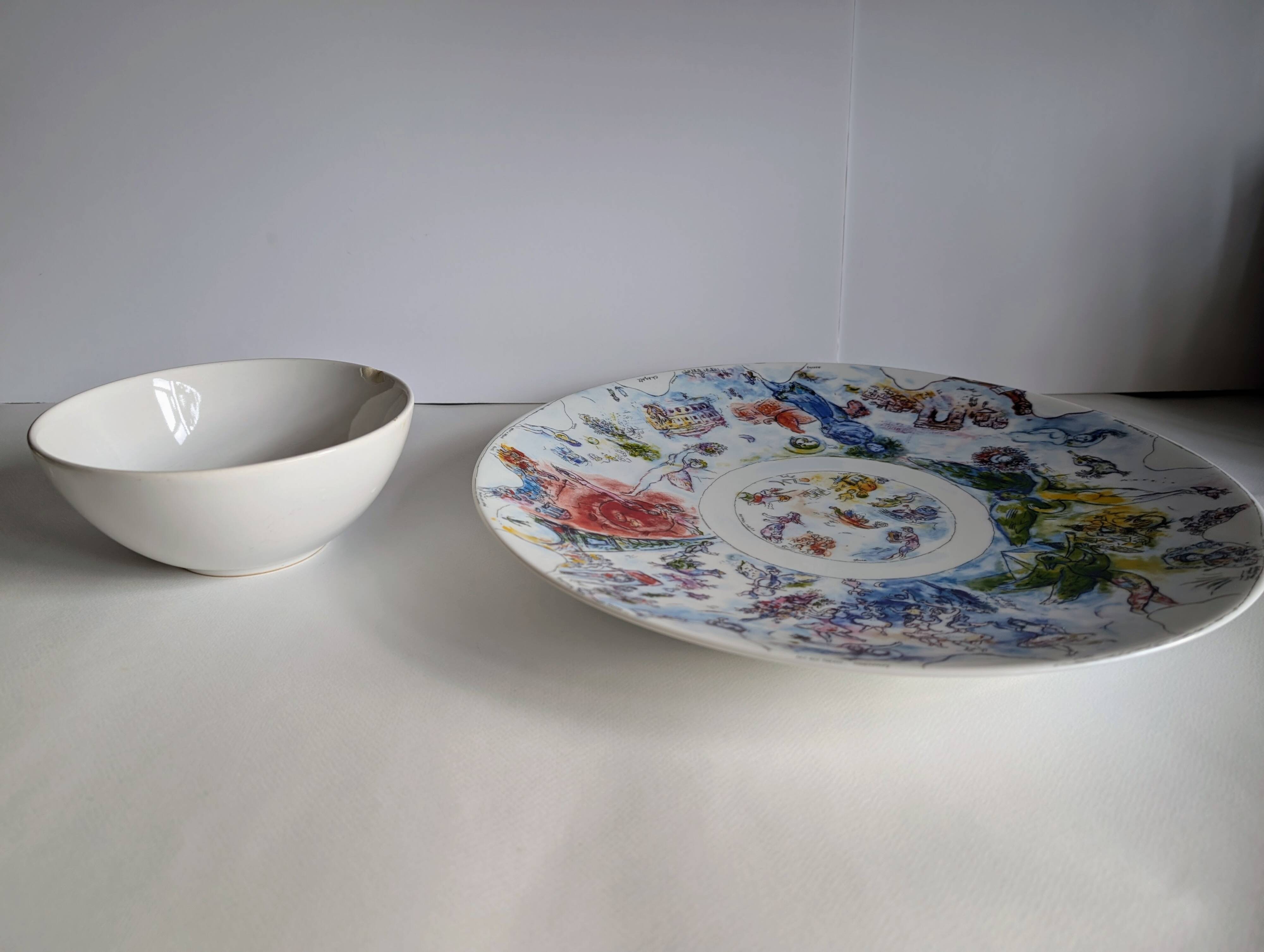 Bernardaud Marc Chagall Opéra Garnier Limoges Porcelain Coupe Plate, 36 cm