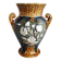 Vintage slip vase with floral decoration