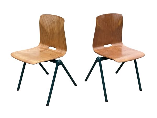 Chaise de salle à manger vintage industrielle Pagwood de Woodmar Design des années 70