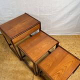 Tables gigognes rétro vintage en teck du milieu du siècle par G Plan – Élégantes années 1960