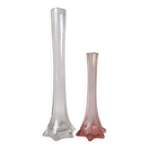 Pair of Art Nouveau glass soliflore vases