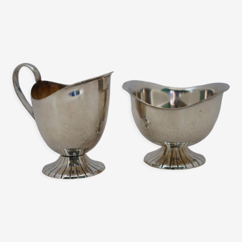 Pair of silverware saucepans