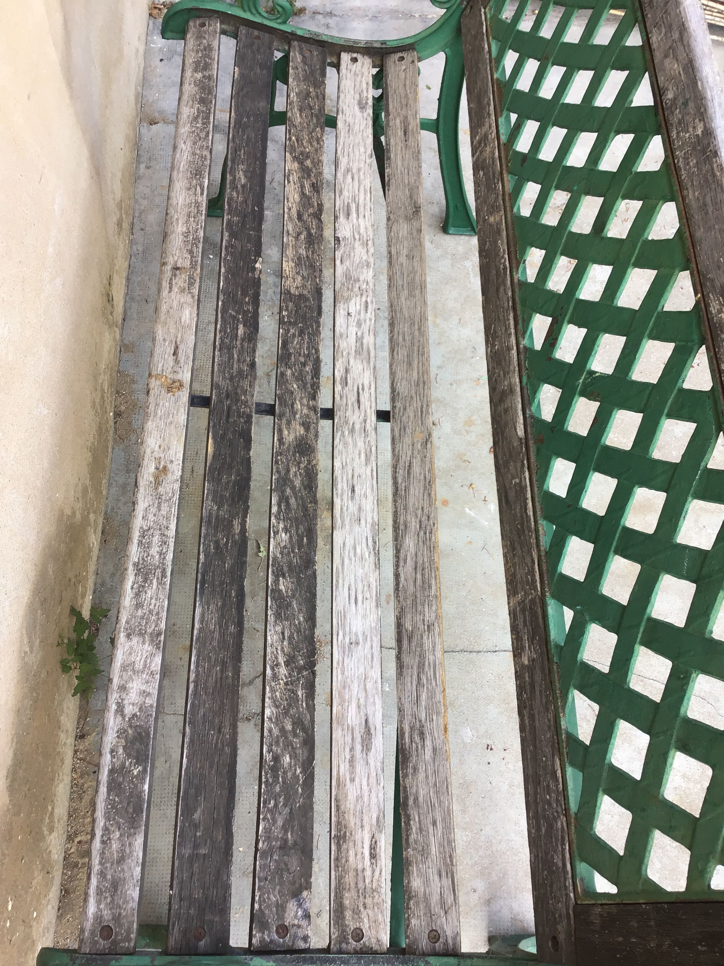 Cast iron garden bench