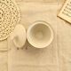 Vintage white porcelain sugar bowl and cottage core floral pattern