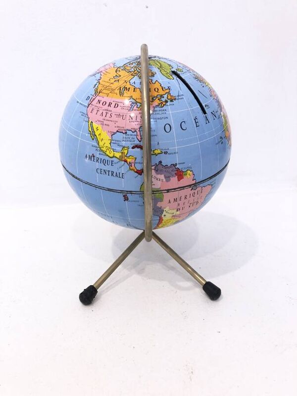 Tirelire globe terrestre, 1950