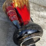 Vintage ceramic vase from Vallauris, signed JAC