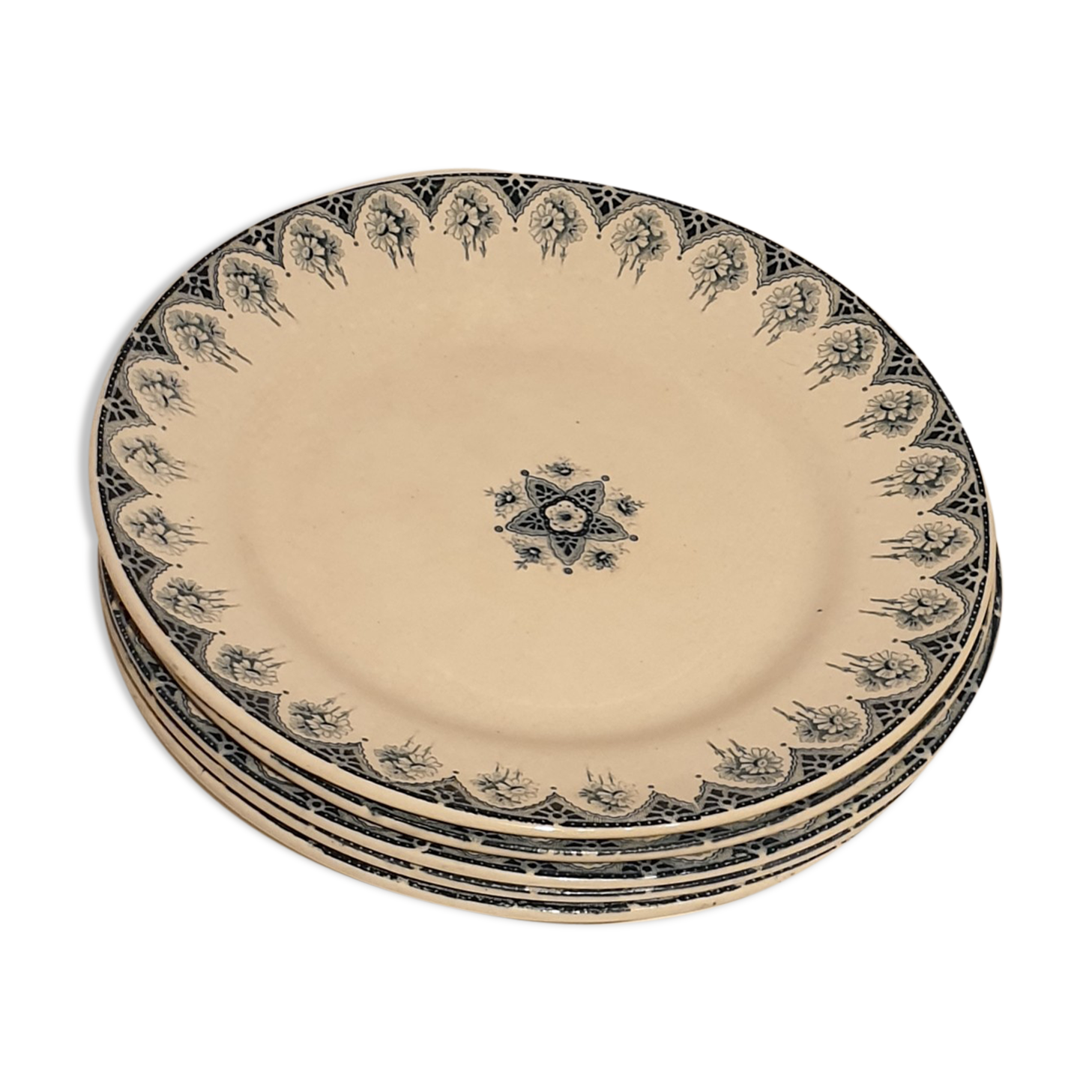 Lot of 5 plates Boulogne Iron Earth