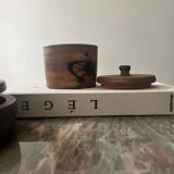Box pot from La Colombe Pottery in Vallauris style glazed stoneware ceramic