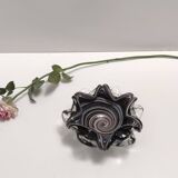 Black Murano Glass Ashtray - Trinket Bowl by Fratelli Toso